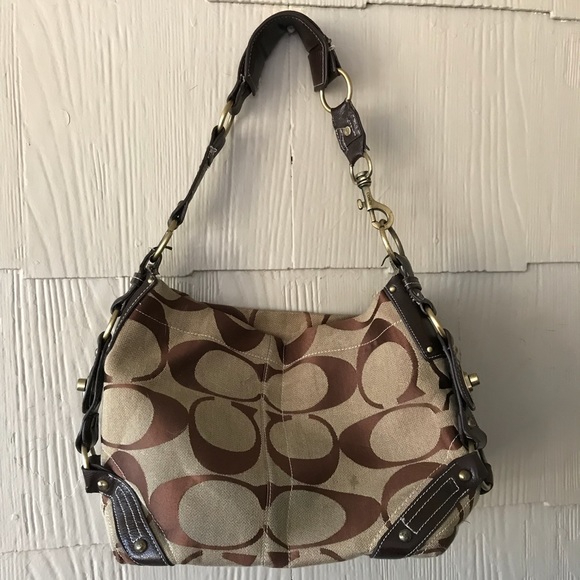 Coach Handbags - Coach Shoulder Bag! Brown, Beige, Tan. Used